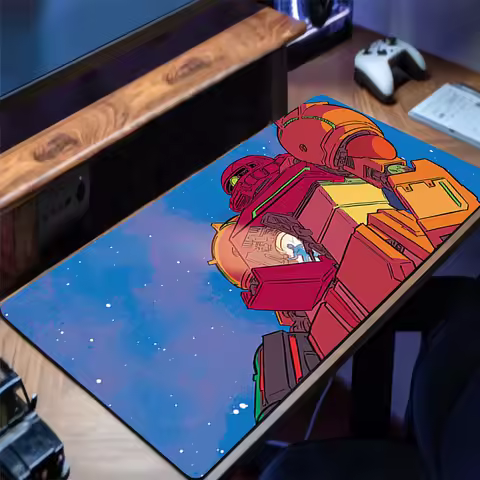 Mouse Pad Mechanical Warrior Gundam Zaku II Desk Mat Anime Play Mat Gaming Mousepad Speed Computer a