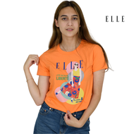 ELLE Boutique เสื้อยืดสตรีคอกลม แขนสั้น สกรีนลาย ELLE LIMITED EDITIONS W3K564