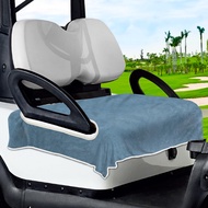 YOKYHOM Summer Golf Cart Seat Covers, Grey Blue Golf Cart Seat Towel Blanket Keeps Seat Cool and Cle
