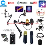 BM800 Condenser Mic Package Recording Zoom Stand Usb soundcard by Blezzy store