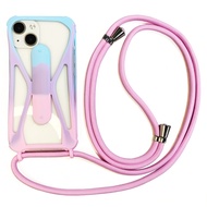 TEMU Silicone Phone Case With A Stand And Lanyard, Compatible With Any Smartphone Ranging From 4.7 T