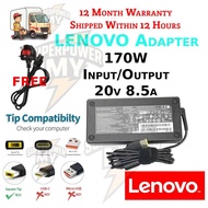 Lenovo170W Square Tip Power Adapter for ThinkPad P50/P51/P52/P53 P15/P17/T15g/W540 series laptops or