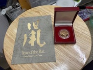 精制香港1984年英女皇12生肖老鼠金幣proof gold