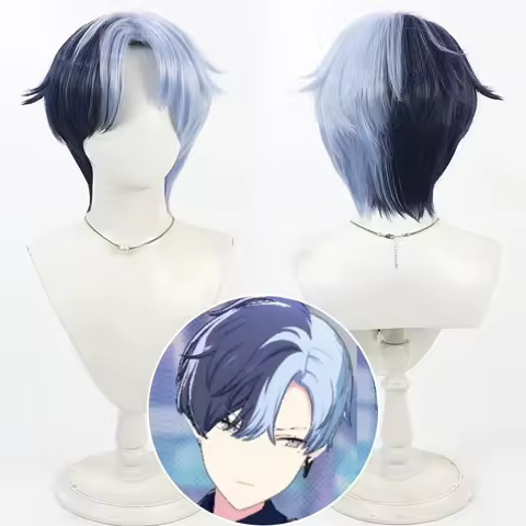 Project SEKAI COLORFUL STAGE! Aoyagi Touya Cosplay Wig Short Blue Mixed Heat Resistant Synthetic Hai