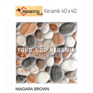 KERAMIK LANTAI/KERAMIK KAMAR MANDI/KERAMIK BATU/KERAMIK NIAGARA BROWN