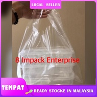 【READY STOCK MALAYSIA】 Plastic Bag Transparent With Handle 16'' x 18''/#Plastik Beg Tangkai 16'' x 1