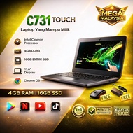 Acer C731T Touch Screen Laptop || 4GB RAM 16GB SSD 11.6 HD Display || Play Store Chromebook