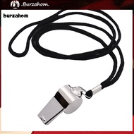 BUR_ Super Loud Sports Whistle Rust-proof Whistle Super Loud Stainless Steel Referee Whistle with Lanyard Lightweight Anti-rust Sports Training Whistle for Outdoor Use