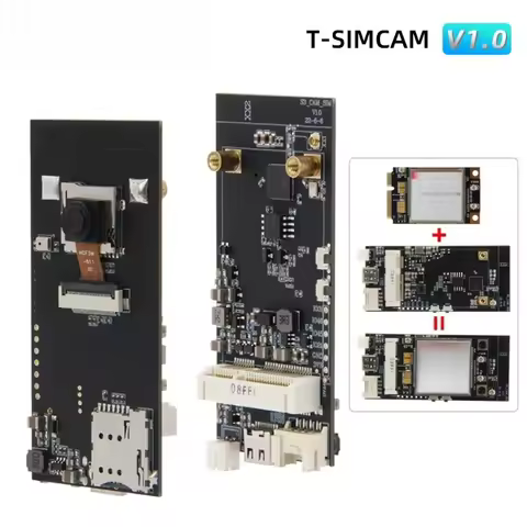 1Pcs T-SIMCAM ESP32-S3 CAM Development Board WiFi Bluetooth 5.0 Wireless Module OV5640 IR-CUT Camera