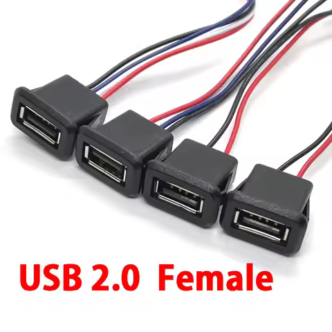 2Pin 4Pin 6Pin USB 2.0 Female Power Jack 2P 4P 6P USB2.0 Charging Port Connector Data Interface with