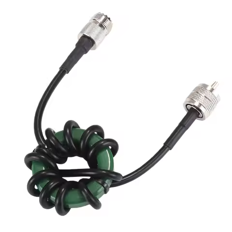 1.8-30MHz High Power RF Noise Suppressor 200W Shortwave Choke Coil Nickel Zinc Ferrite Core for FT8 