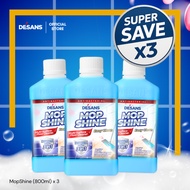 Set Jimat 3 Botol DESANS Mop Shine | Pencuci Lantai Berkilat Haruman Bunga & Tidak Melekit