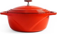 Lodge USA Enamel Dutch Oven, 7.5 qt., Red