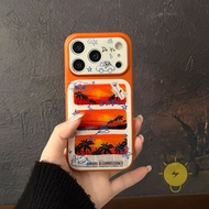 For iPhone 16 Pro Max Case TPU Sunset Phone Case For iPhone 17 Pro Max 16 15 14 Cover 手机壳 Aesthetic 