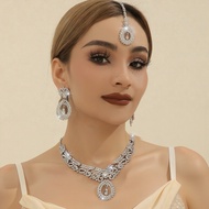 Ladies Crystal Jewelry Set Bollywood Jewelry Set Necklace Earrings Set Wedding Party Jewelry