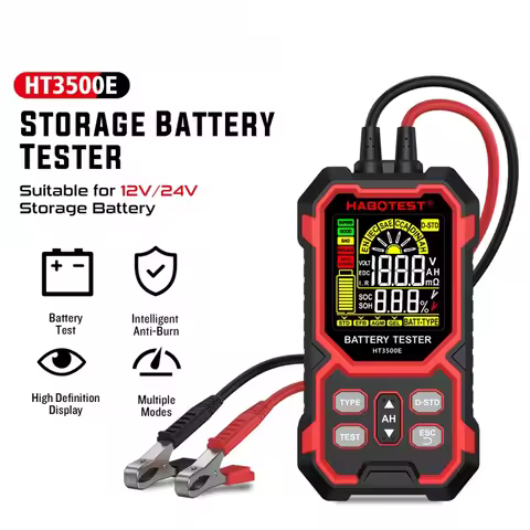 HT3500E 0-24V STD EFB AGM GEL Battery Tester for Car Electric Vehicle Automotive Battery Internal Re