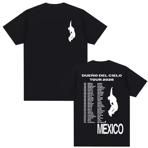 Mexico Humbe Dueno Del Cielo 2026 World Tour T Shirts Harajuku Streetwear Fashion T-shirts Men Women