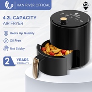 HAN RIVER Air Fryer 4.2L Non-Stick Coating Oil Free Smokeless Multifunctional Cooking 1000W HRAF05