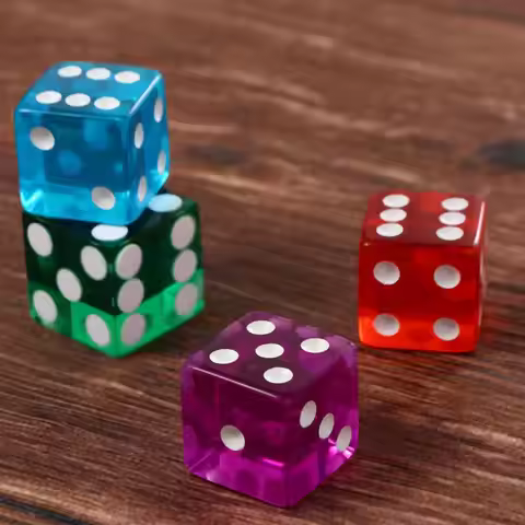 Durable Board Games D6 Craps Game Playing Games 19mm Desktop Game 6 Sided Dice Transparent Dice Squa