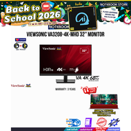 [ผ่อน 0% 10 ด.]VIEWSONIC VA3208-4K-MHD 32 MONITOR(VA 4K 60Hz)/ประกัน 3 Years