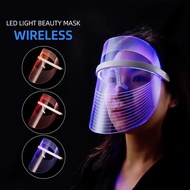 stok 3 COLOUR LED LIGHT THERAPY Face Mask Beauty Facial Acne spa