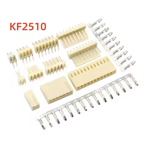 100Pcs KF2510 Connector 2.54mm Pitch 2P-10Pin Straight/Curved Male Female Socket Housing Plug Pin He