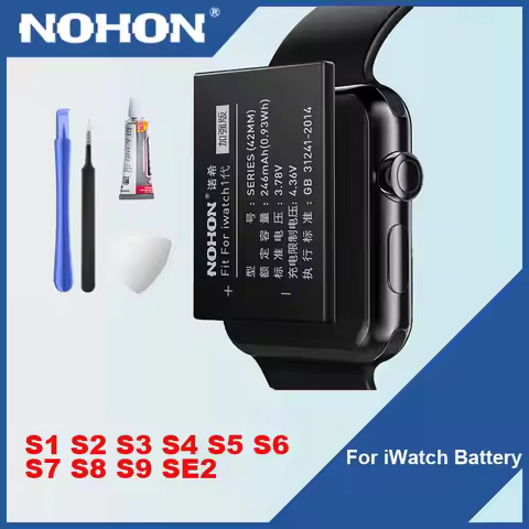 NOHON Battery For Apple Watch Series 9 8 6 5 4 3 2 1 Replacement Batteries For iWatch S1 S2 S3 GPS S