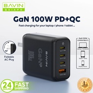 BAVIN PC927 GaN 100W Super Fast Charging Charger Multi-Port Adapter for Phone & Laptop