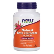 ✅READY STOCK✅ Now Foods, Natural Beta Carotene, 25,000 IU, 180 Softgels