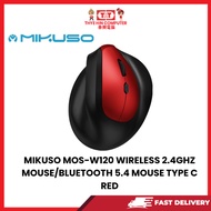 MIKUSO MOS-W120 WIRELESS 2.4GHZ MOUSE/BLUETOOTH 5.4 MOUSE TYPE C RED