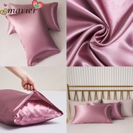 MARIER 2pcs Silk Satin Pillowcase, 20" x 36" Breathable Silky Pillow Cover, Soft Envelope Closure Co