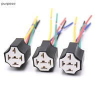 [purpose] Ceramic Car relay holder,5 pins Auto relay socket 5 pin relay connector plug Ceramic Relay Holder Seat High Relay With Pins [SG]