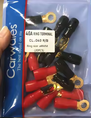 Round Car Wiring Harness Connector Ring Terminal Copper Tubular Terminals Audio Cable Connectors Ref