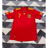 Spanish Football Jersey 2010/2011 Home NNS 7 David Villa Original Spain Adidas P47902 Size M