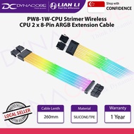 Lian Li PW8-1W-CPU Strimer Wireless CPU 2 x 8-Pin ARGB Extension Cable