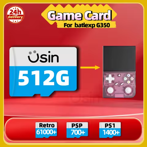 Game Card For BATLEXP G350 Retro Games PSP PS1 Portable Handheld Gaming Cards Plug&play Memory SD TF