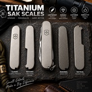 AC037 TC4 Titanium Scales for 91mm Swiss Army Tools DIY Replacement Handle Scales SAK EDC Modificati