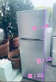 雪櫃 (雙門惠而浦 )WF195/8 100%正常 95%新 148CM高 (可轉左門鉸/右門鉸) 二手電器 清倉大減價 最新款 貨到付款 精選貨品 香港二手 洗衣機 二手雪櫃 搬屋 傢俬 家庭用品 