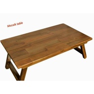 Meja lipat laptop kayu/meja belajar/meja lipat kayu jati/ mozaik table