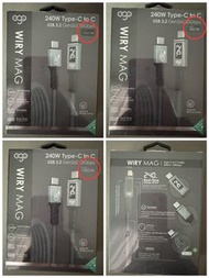 EGO WIRY MAG 240W USB3.2 Type-C to C 磁吸數據線