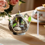 Easter Home Decor Items Rabbit In Teacup Warm Home 2d Acrylic Pendant Bapa Pendant Car [VN]