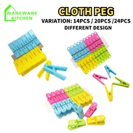 14Pcs/20Pcs/24Pcs Cloth Peg Plastic Cloth Peg Cloth Clip Sepit Baju Kecil Penyepit Baju