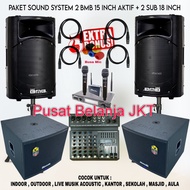 Paket Sound System BMB 15 Inch + 2 Subwoofer 18 Inch Aktif Original
