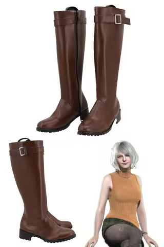 Fantasy Ashley Cosplay Fantasia Shoes Boots Biohazard Game Hazard Bio Costume Accessories Women Hall