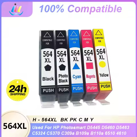 Ink Cartridge For HP 564 XL 564XL HP546XL Photosmart D5445 D5460 D5463 D5468 C5324 C5370 C5373 C309a