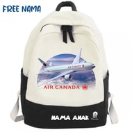 Air CANADA UNISEX School Children's BACKPACK BACKPACK (FREE Name)