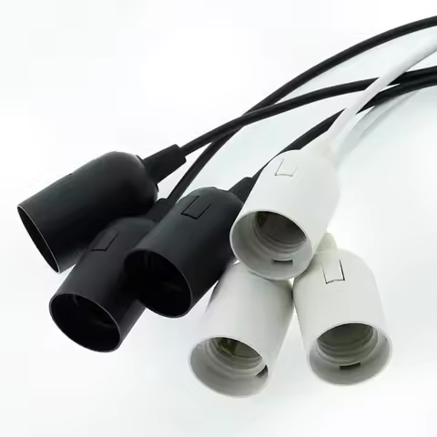 E27 Blubs Screw Lamp Bases Holder Chandelier Line Chandelier Restaurant Light Single Head lamp Holde