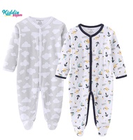 Kiddiezoom 2PCS baby clothes cotton long newborn romper 0-12months