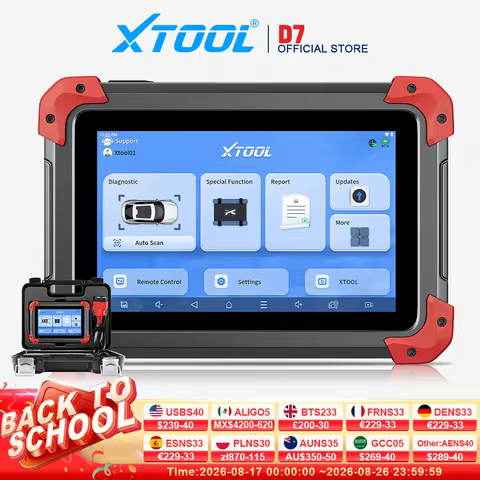 XTOOL D7 All System Car Diagnostic Tools Bidirectional Scanner ECU Coding Automotive Scanner 39+ Ser