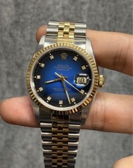 ✅🔵🔵💎原裝 漸變藍细鑽石面🔵🔵-光線折射下會有不同效果✅ 勞力士Rolex Datejust 16233✅3135機芯✅16238 116233 18038 18238 18388 ✅ 狀態極好✅實